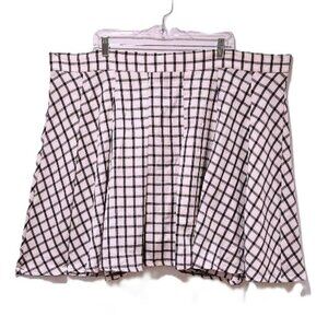 TORRID BLACK PINK WHITE PLAID GOTH ALTERNATIVE PUNK SKATER MINI SKIRT  4 (4X)